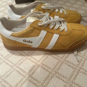 Gola Women's Mustard and White Sneakers